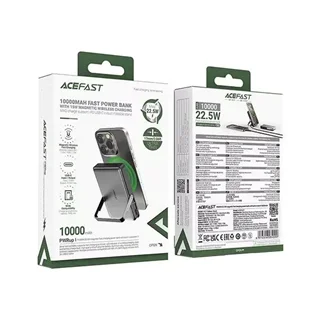 پاوربانک وایرلس 10000 مگنتی ایس فست مدل M17 توان 22.5 وات دارای استند