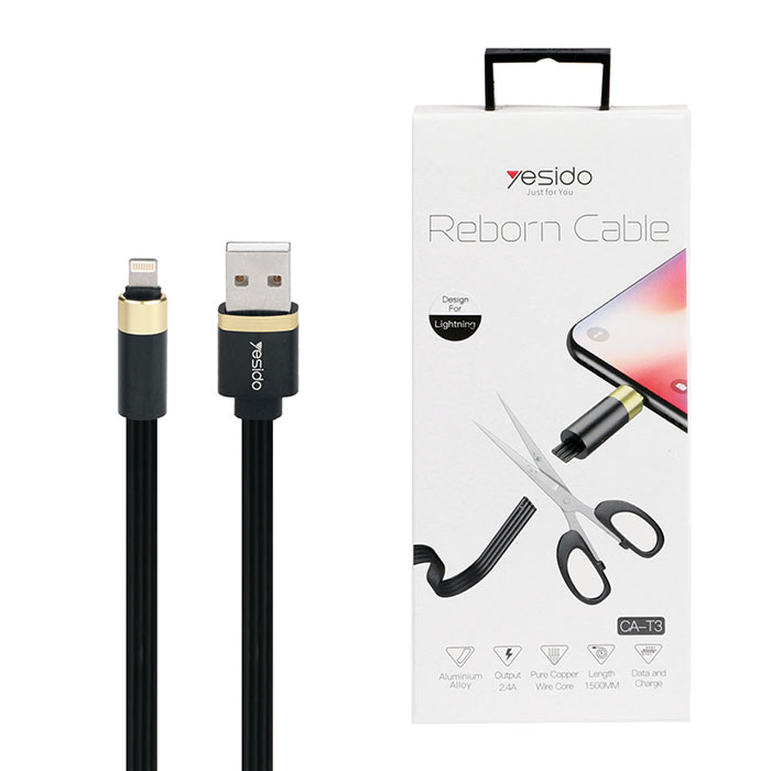 کابل تبدیل USB به لایتنینگ یسیدو مدل CA-T3 طول 1.5 متر